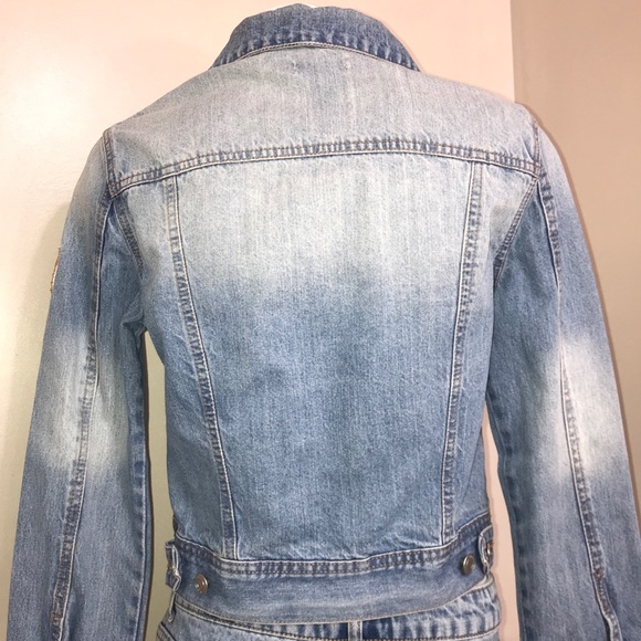 Streetwear Society Denim Blue Patches Crop Jacket - Picture 14 of 16